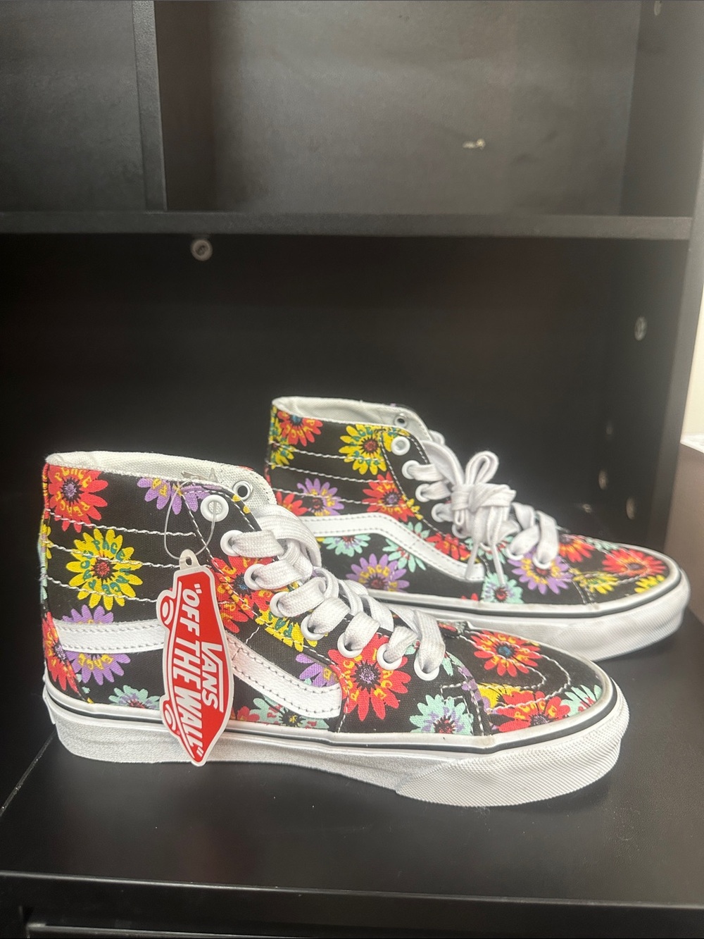 Vans Women's High-Top Floral Skate Sneakers - Black Multi Floral